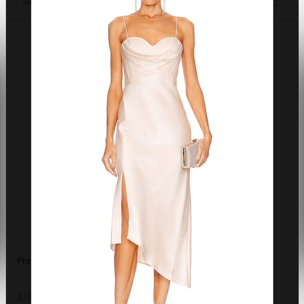 alice + olivia kiyoko midi dress